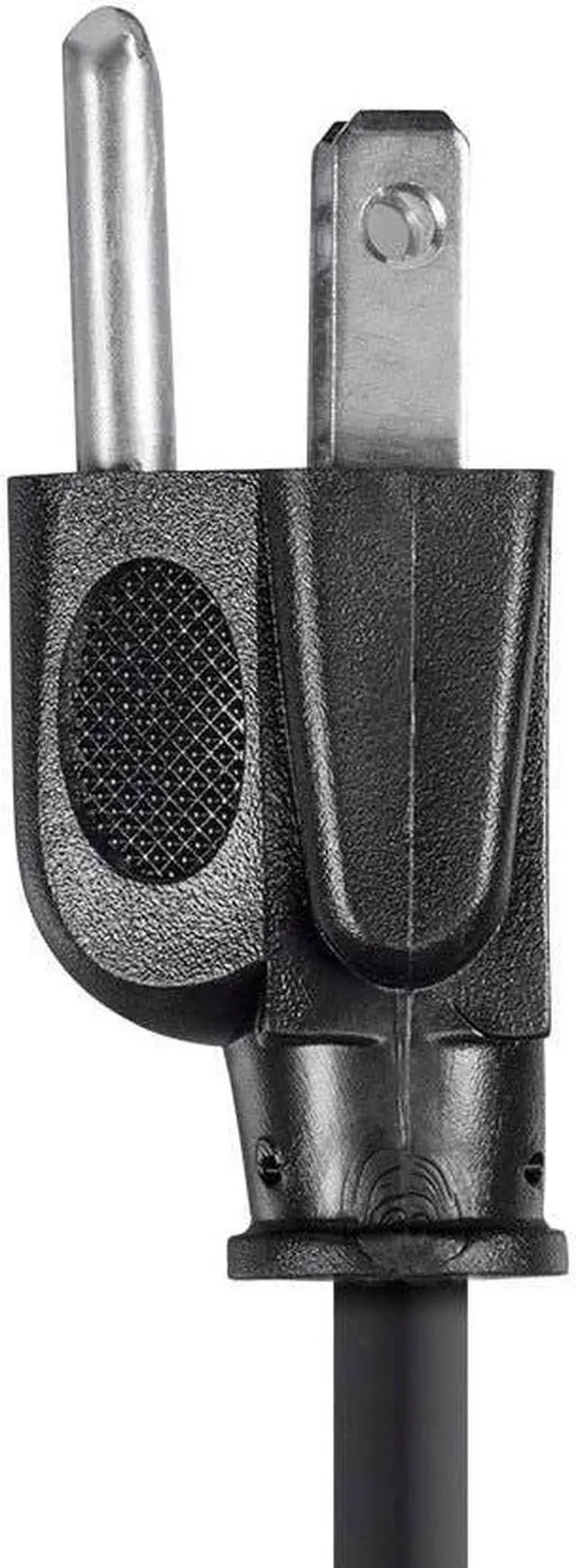 Alt view image 5 of 6 - Monoprice 6ft 16AWG Power Cord w/ 3 Conductor PC Power Connector Socket, 13A (NEMA 5-15P to Right Angle IEC-320-C13)