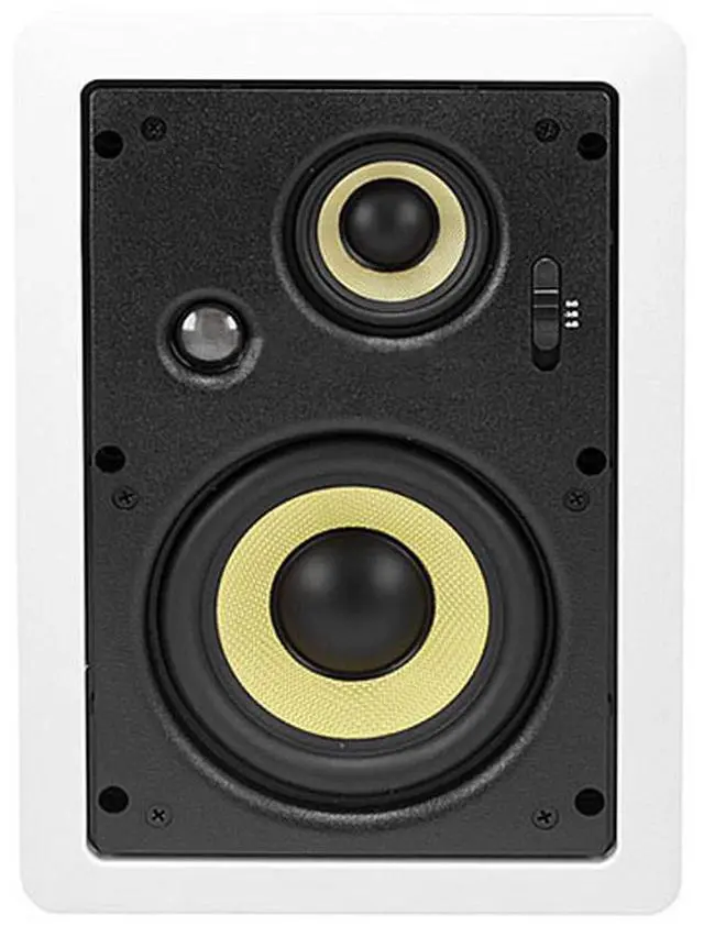 Alt view image 3 of 18 - Monoprice 3-Way Aramid Fiber In-Wall Speakers - 6.5 Inch (Pair) Titanium Silk Dome Tweeters - Caliber Series