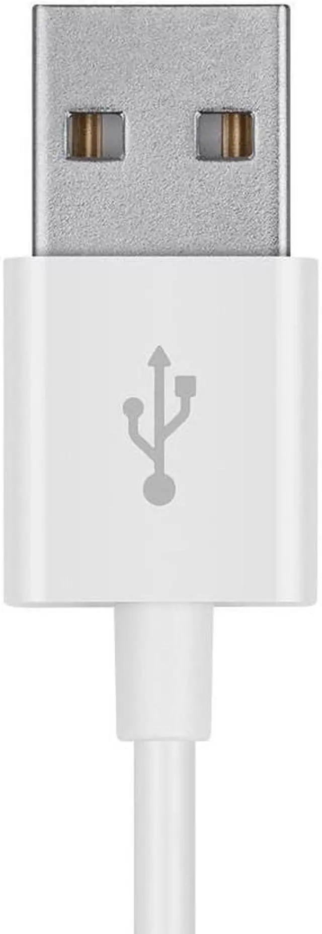 Alt view image 6 of 7 - Monoprice USB-A to Micro B Cable - 6 Feet - White, Polycarbonate Connector Heads, 2.4A, 22/30AWG - Select Series