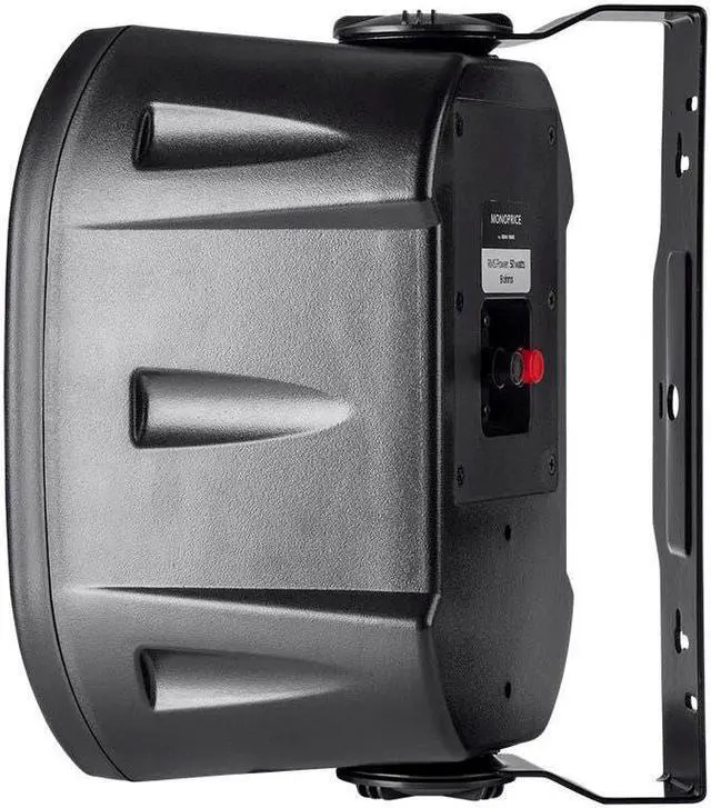 Alt view image 2 of 5 - Monoprice 6.5-inch Weatherproof 2-Way Speakers with Wall Mount Bracket (Pair Black)