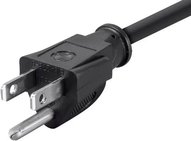 Alt view image 10 of 16 - Monoprice Power Cord - 3 Feet - Black | NEMA 5-15P to IEC 60320 C5, 18AWG, 10A/1250W, 3-Prong