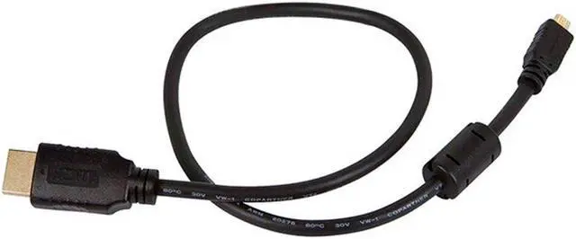 Main image of Monoprice High Speed HDMI Cable - 1.5 Feet - Black | With HDMI Micro Connector, 4K @ 24Hz, 10.2Gbps, 34AWG