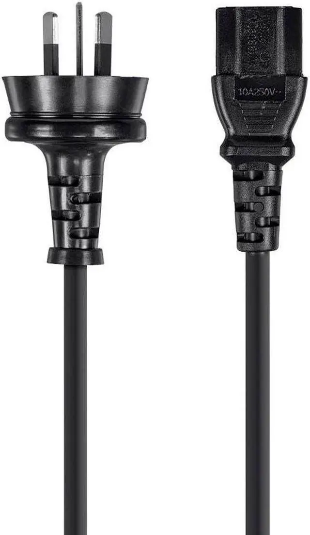 Alt view image 2 of 8 - Monoprice Power Cord - 6 Feet - Black | AS/NZS 3112 (Australia/New Zealand) to IEC 60320 C13, 18 AWG, 5A/1250W, 250V