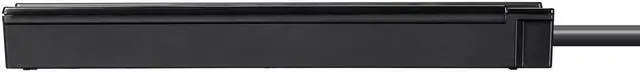 Alt view image 3 of 8 - Monoprice 6 Outlet Surge Protector Power Strip - 2 Feet - Black (2 Pack) Heavy Duty Cord | UL Rated, 201 Joules, 1800-watt capacity