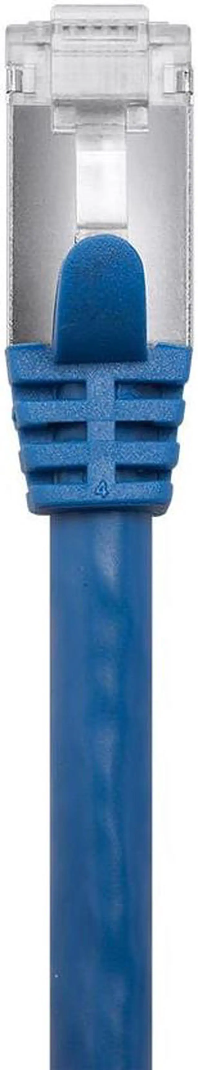 Alt view image 2 of 14 - Monoprice Cat7 Ethernet Patch Cable - 50 feet - Blue | Flexboot RJ45  Stranded  600Mhz  S/FTP  CMX  Pure Bare Copper Wire  26AWG   -  Entegrade Series