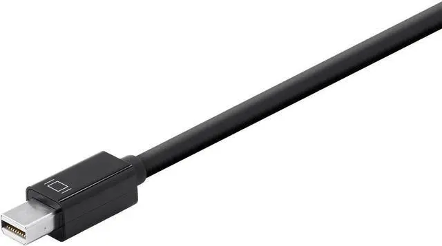 Alt view image 4 of 12 - Monoprice Mini DisplayPort 1.2a / Thunderbolt to 4K HDMI, DVI, and VGA Passive Adapter, Black (112799)