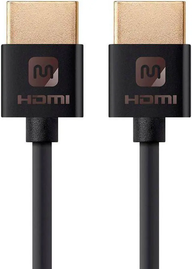 Alt view image 10 of 16 - Monoprice HDMI High Speed Cable - 3 Feet - Black, 4K@60Hz, HDR, 18Gbps, 36AWG, YUV 4:4:4 - Ultra Slim Series