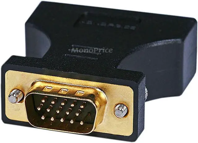 Alt view image 3 of 8 - Monoprice HD15(VGA) Male to DVI-A Female Adapter (Gold Plated Connector) For Use With Analog DVI Monitors
