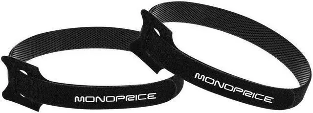 Alt view image 3 of 13 - Monoprice Hook and Loop Fastening Cable Ties, 13in, 100 pcs/pack, Black