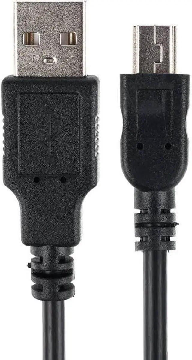 Alt view image 4 of 9 - Monoprice USB A to Mini-B 2.0 Cable - 6 Feet - Black | 5-Pin 8/28AWG