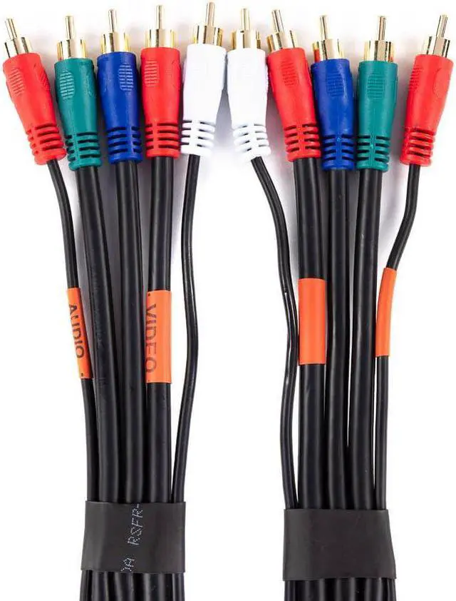 Alt view image 2 of 5 - Monoprice 6ft 22AWG 5-RCA Component Video/Audio Coaxial Cable (RG-59/U) - Black