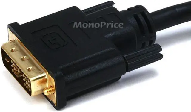 Alt view image 6 of 20 - Monoprice HDMI to DVI Adapter Cable - 3 Feet - Black | High Speed, 28AWG, 1080p Resolution, Ferrite Cores, Compatible with AVCHD / PlayStation 3 and More