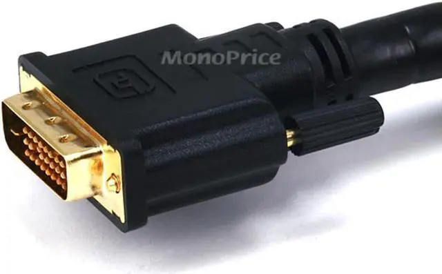 Alt view image 2 of 10 - Monoprice DVI-D Video Cable - 15 Feet - Black | 24AWG CL2 Dual Link 9.9 Gbps