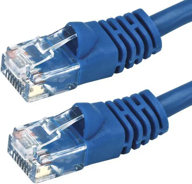 Alt view image 2 of 10 - Monoprice Cat5e Ethernet Patch Cable - 5 Feet - Blue | Network Internet Cord - RJ45, Stranded, 350Mhz, UTP, Pure Bare Copper Wire, 24AWG