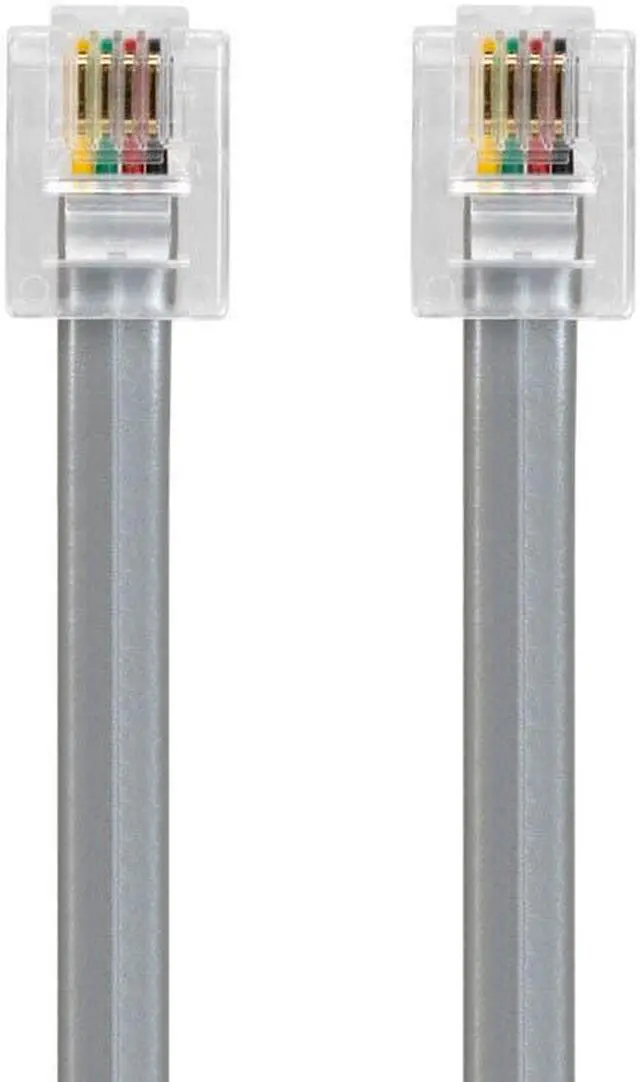 Alt view image 2 of 9 - Monoprice Landline Telephone Cable - 7 Feet - RJ11(6P4C) Straight for Data