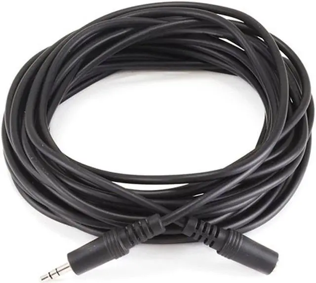 Main image of Monoprice Stereo Extension Cable - 25 Feet - Black | 3.5mm Plug/Jack Male/Female
