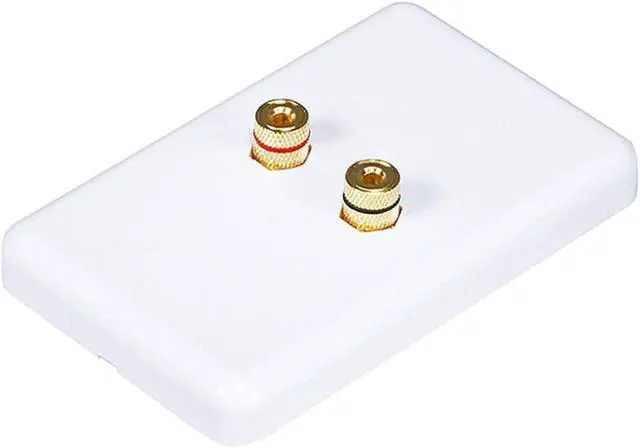 Main image of Monoprice High Quality Banana Binding Post Wall Plate For 1 Speaker - Coupler Type