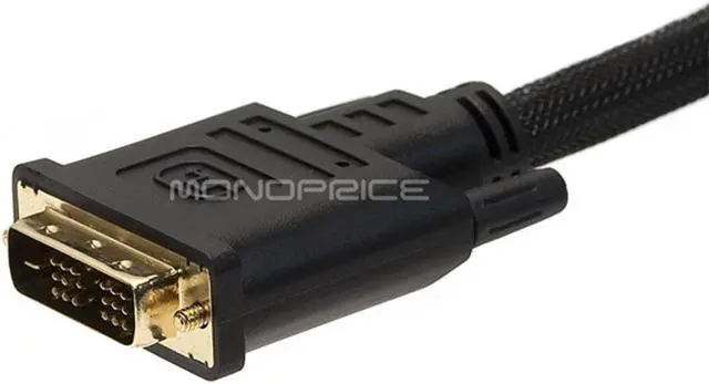 Alt view image 12 of 13 - Monoprice 6Ft 24Awg Cl2 High Speed Hdmi To Dvi Adapter Cable W / Net Jacket - Black