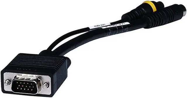 Main image of Monoprice VGA to S-Video/RCA (Composite) Adapter Cable - Black