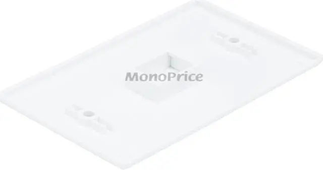 Alt view image 2 of 11 - Monoprice 1-Hole 1-Gang Keystone Wall Plate - White