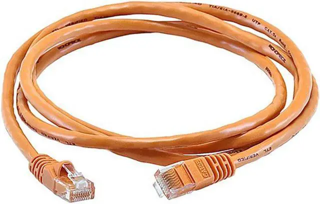Alt view image 2 of 10 - Monoprice Cat5e Ethernet Patch Cable - 5 Feet - Orange | Network Internet Cord - RJ45, Stranded, 350Mhz, UTP, Pure Bare Copper Wire, 24AWG