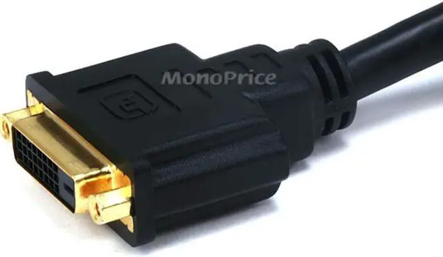 Alt view image 8 of 10 - Monoprice 6ft 28AWG CL2 Dual Link DVI-D Male-to-Female Extension Cable - Black