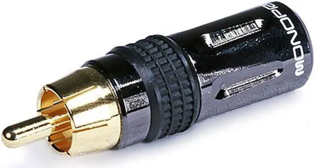 Main image of Monoprice Gold Plated RCA Plug | Metal Connector Body