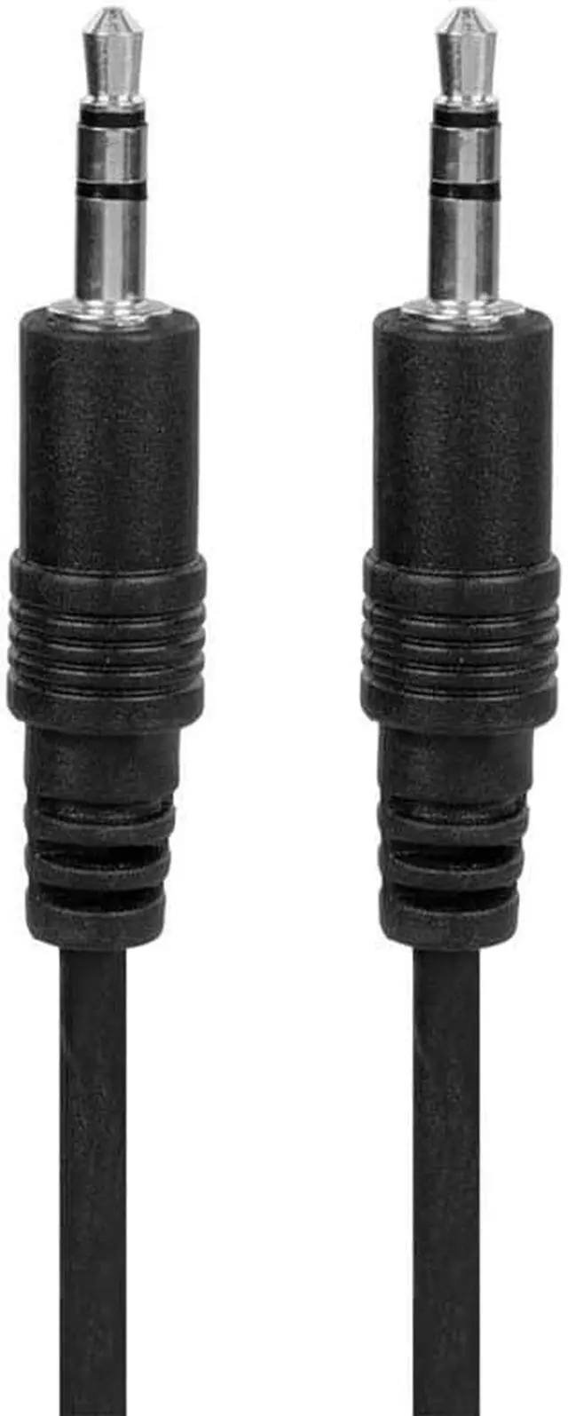 Alt view image 2 of 6 - Monoprice Audio/Stereo Cable - 6 Feet - Black | 3.5mm Plug/Plug Male/Male
