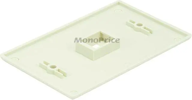 Alt view image 3 of 7 - Monoprice Ivory,  Wall Plate,  Plastic,  Number of Gangs 1,  Blank, Keystone
