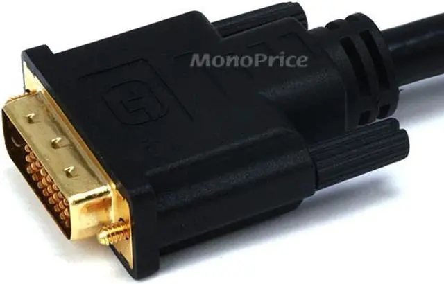 Alt view image 2 of 11 - Monoprice 3ft 28AWG CL2 Dual Link DVI-D Cable - Black