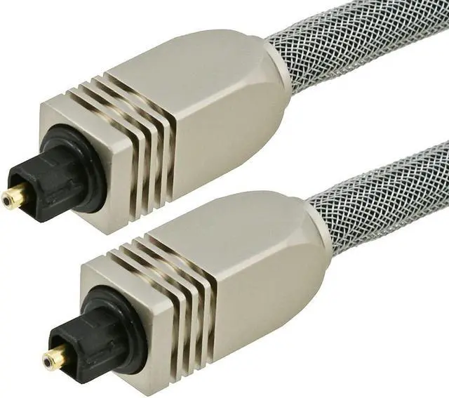 Alt view image 2 of 9 - Monoprice 6ft Premium Optical Toslink Cable w/ Metal Fancy Connectors