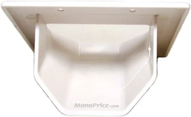 Alt view image 4 of 5 - Monoprice 2-Gang Recessed Low Voltage Cable Wall Plate - White