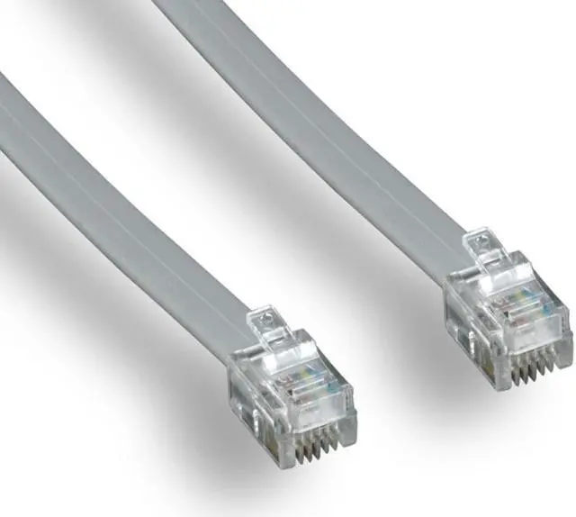 Main image of Monoprice Landline Telephone Cable - 25 Feet - RJ11(6P4C) Straight for Data