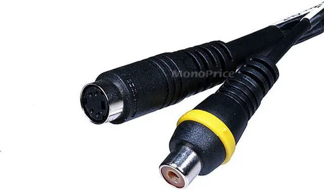 Alt view image 3 of 8 - Monoprice VGA to S-Video/RCA (Composite) Adapter Cable - Black