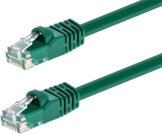 Main image of Monoprice Cat6 Ethernet Patch Cable - 3 Feet - Green | Network Internet Cord - RJ45, Stranded, 550Mhz, UTP, Pure Bare Copper Wire, 24AWG
