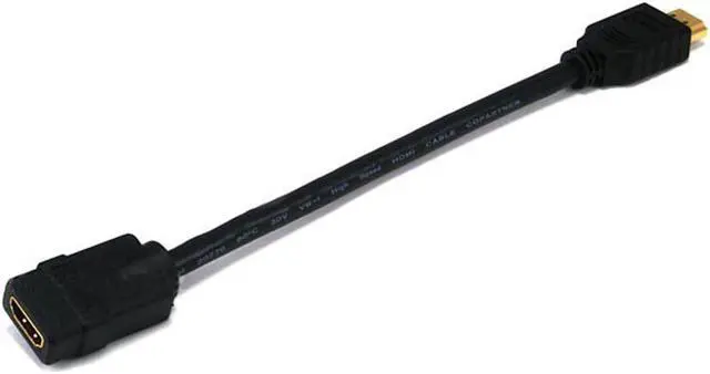 Main image of 8-inch 28AWG High Speed Male to Female HDMI Port Saver - Black