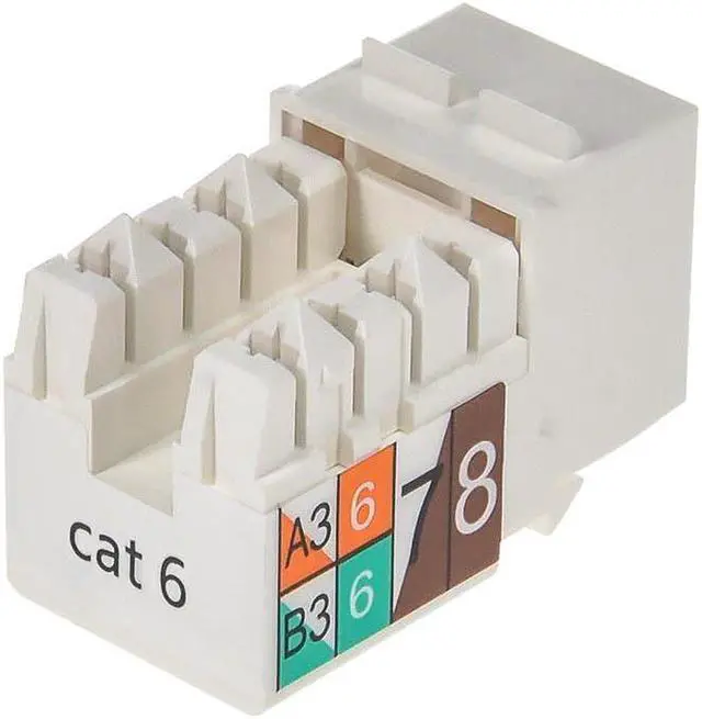 Alt view image 2 of 9 - Monoprice Cat6 Punch Down Keystone Jack - White