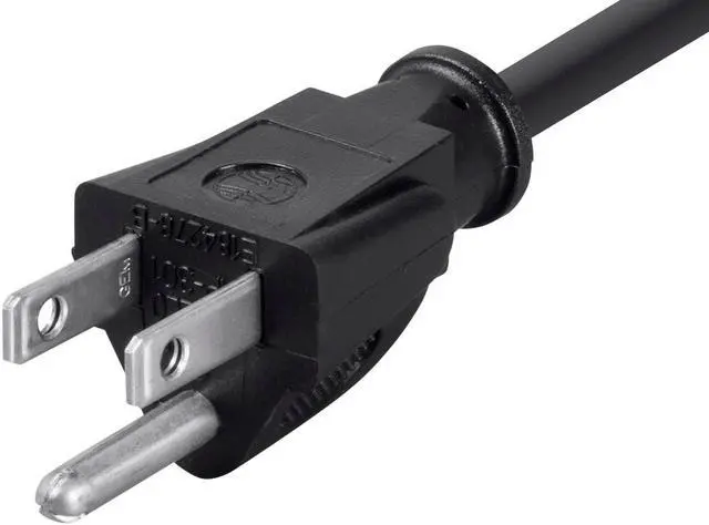 Alt view image 3 of 16 - Monoprice 3-Prong  Extension Cord - 6 Feet - Black | NEMA 5-15P to NEMA 5-15R, 16AWG, 13A