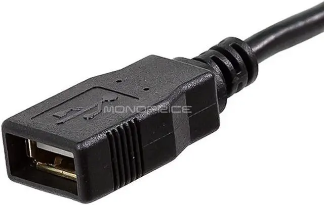Alt view image 4 of 9 - Monoprice USB 2.0 Extension Cable - 3 Feet - Black | Type-A Male to USB Type-A Female, 28/24AWG, Gold Plated Connectors