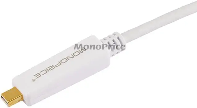 Alt view image 2 of 9 - Monoprice 6Ft 32Awg Mini Displayport To Dvi Cable - White