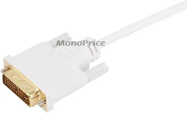 Alt view image 7 of 7 - Monoprice 10Ft 32Awg Mini Displayport To Dvi Cable - White