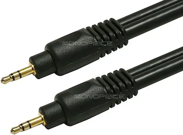 Alt view image 7 of 11 - Monoprice 50ft Premium 3.5mm Stereo Male to 3.5mm Stereo Male 22AWG Cable (Gold Plated) - Black