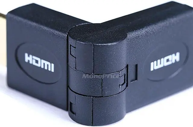 Alt view image 6 of 7 - Monoprice HDMI Port Saver Adapter (Male to Female) | 90 Degrees Swivel
