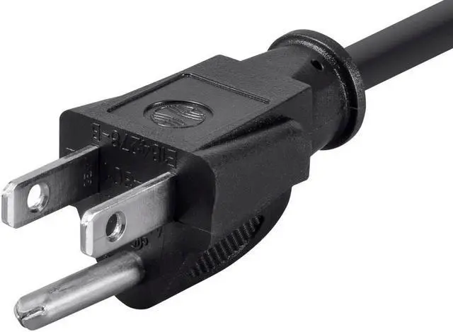 Alt view image 3 of 6 - Monoprice 3-Prong Power Cord - 25 Feet - Black | NEMA 5-15P to IEC 60320 C13, 16AWG, 13A