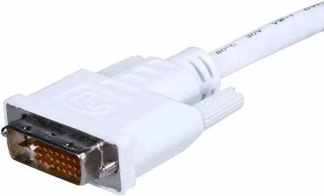 Alt view image 3 of 8 - Monoprice 3ft Gold Plated 32AWG Mini DisplayPort to DVI Cable - White