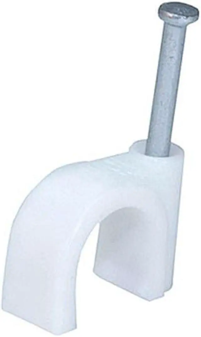 Main image of Monoprice Circle Cable Clips with Steel Nail, 10mm, 100 pcs/pack