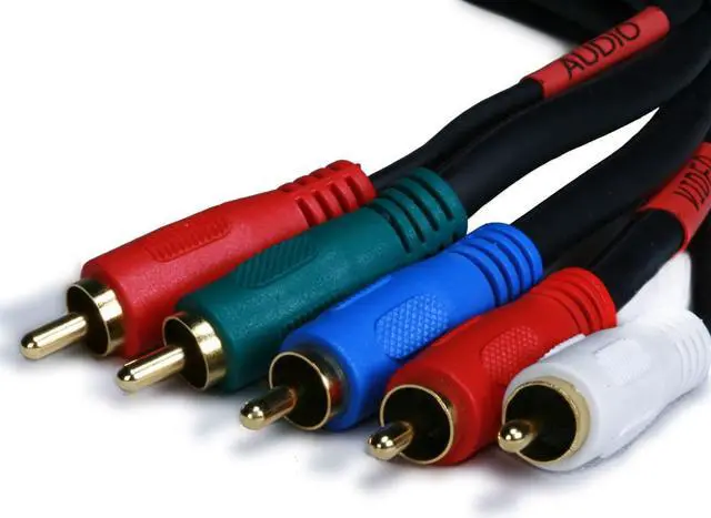 Alt view image 2 of 5 - Monoprice 1.5ft 22AWG 5-RCA Component Video/Audio Coaxial Cable (RG-59/U) - Black