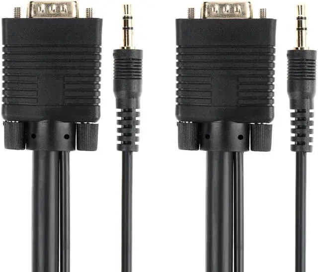 Alt view image 4 of 12 - Monoprice Super VGA Cable - 25 Feet - HD15 Male/Male with Stereo Audio and Triple Shielding (Gold Plated)
