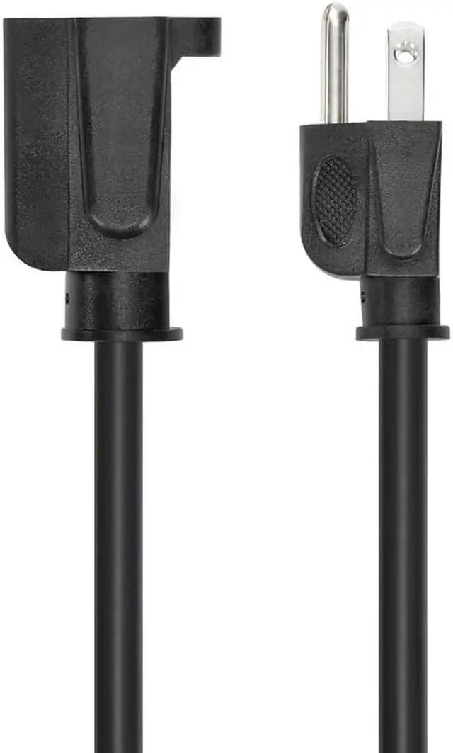 Alt view image 4 of 17 - Monoprice 3-Prong Extension Cord - 10 Feet - Black | NEMA 5-15P to NEMA 5-15R, 16AWG, 13A