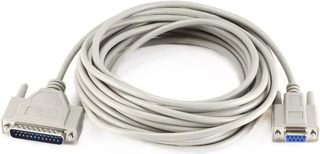 Main image of Monoprice 25ft Molded Null Modem DB9 Female to DB25 Male Cable